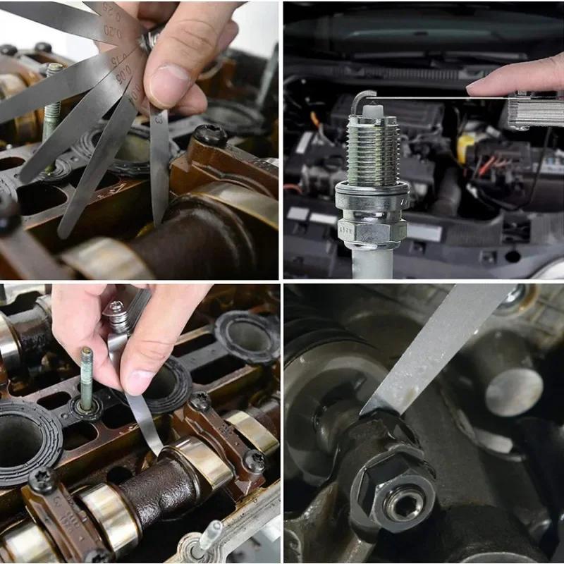 Щупы 17 лезвий 0,02-1,00 мм метрический щуп складной толщина зазор метрический наполнитель щупы для измерения инструмента