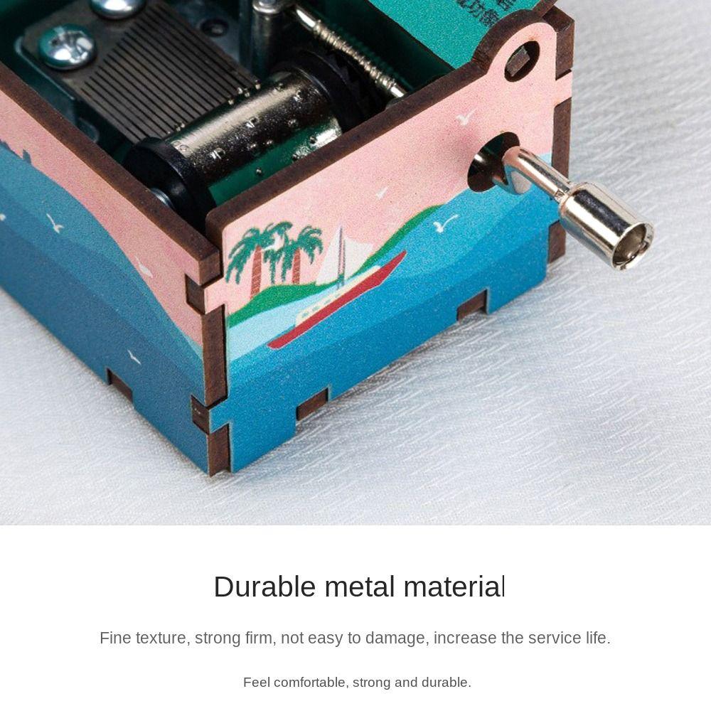 Настольное украшение Ручной завод Шкатулка Розовая Музыкальная шкатулка Украшение Музыкальная шкатулка Подарок на День святого Валентина