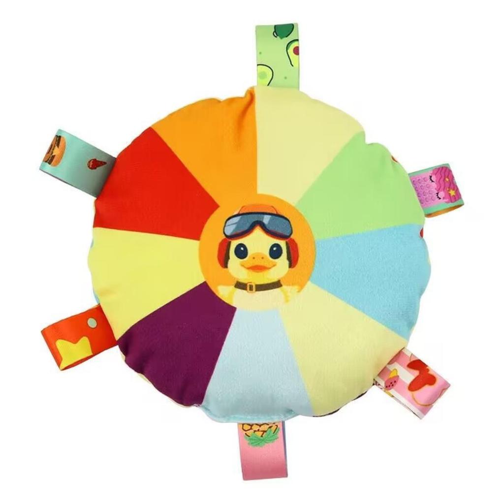 Funny Rainbow Plush Flying Saucer Dog Toys Outdoor Interactive Training Games Chew Toy Pets Flying Discs Toys with Bells