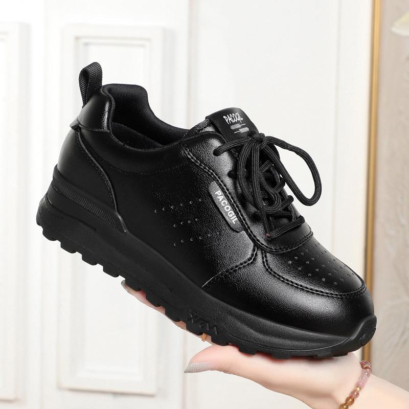 Fashion Spring Autumn Casual Soft Sole Lace-Up Small White Shoes All Match Sports Shoes Light Ladies Casual Board Shoes Mother Shoes
