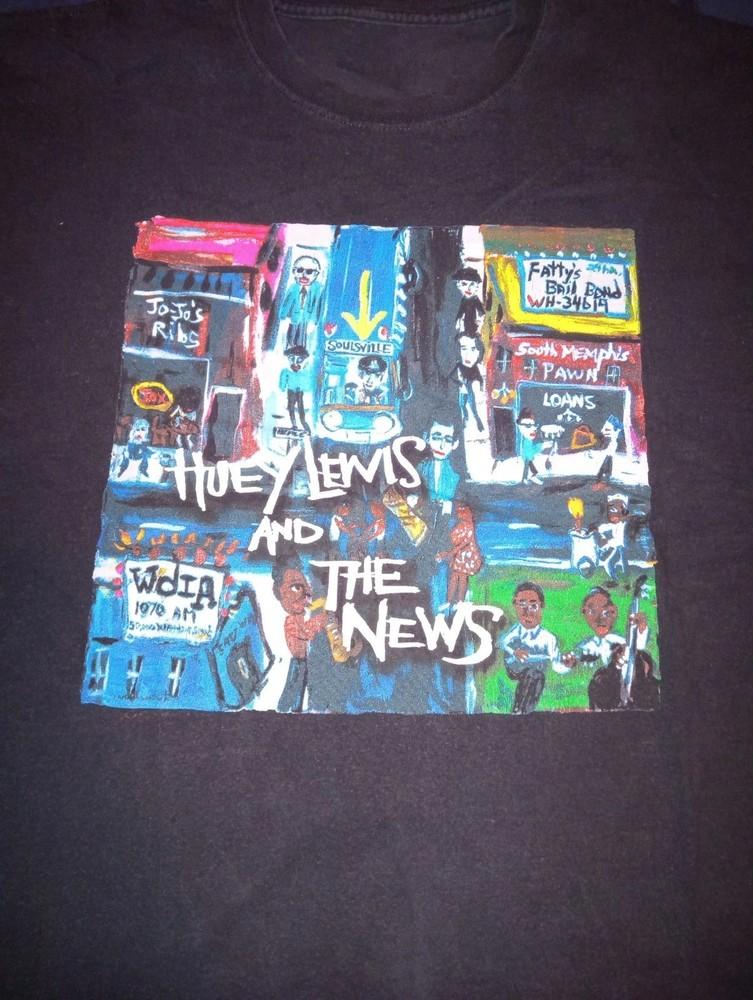 Rare Huey Lewis and the News Unisex T-Shirt Black Full Size CM351 Unisex T-Shirt