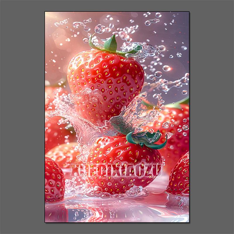 Fruit Diamond Painting Strawberry Lemon Picture Full Diamond Mosaic Cross Stitch Kit Art DIY Kitchen Restaurant Home Decoration