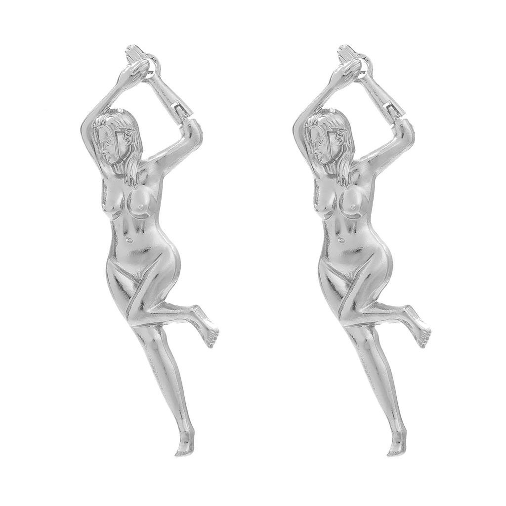 Женские панк-серьги в форме тела, серьги-гвоздики, ювелирные аксессуары