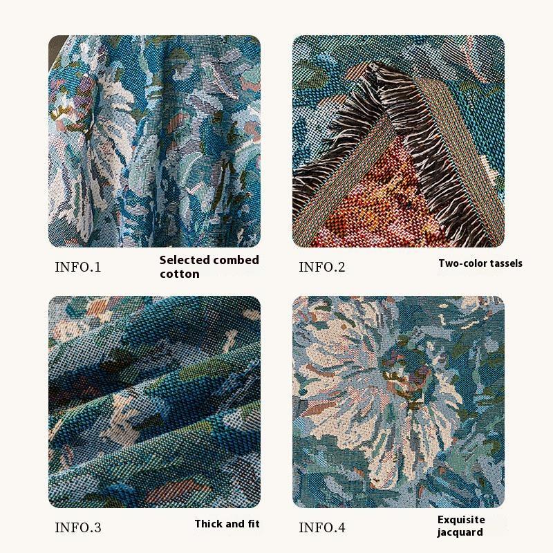 Синий Цветочный Чехол на Диван Реверсивный Эластичный Нескользящий Чехол для L-образного 2 3 4-местного Дивана