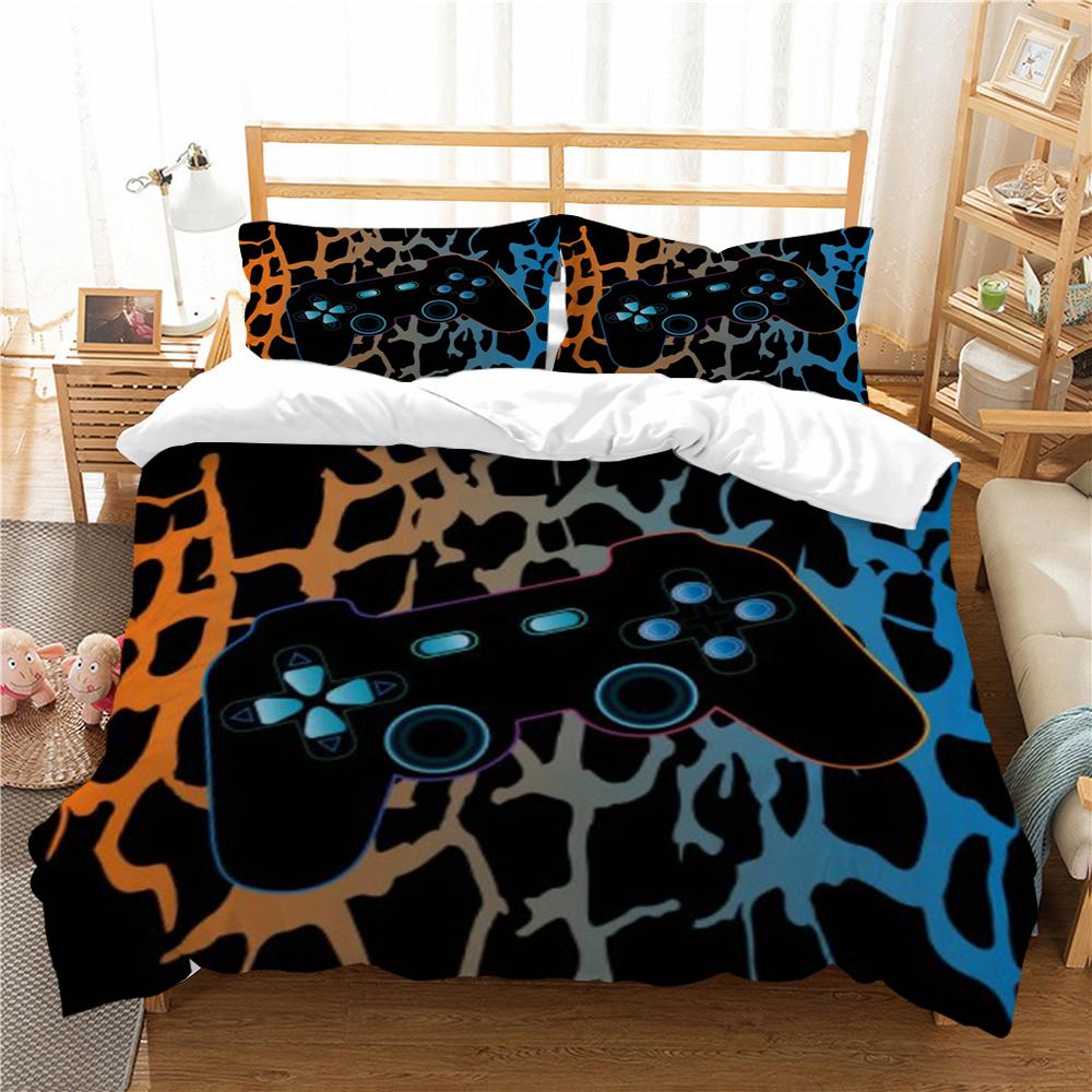 Duvet Cover Set Gamepad Printing Bedding Set Cartoon Pattern Home Setting Set Children Adult Single Twin Bedding Set