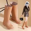 Ladies' Fashionable And Casual Outdoor High Tube Rain Shoes Rubber Shoes