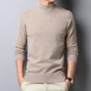 Soft and Fashionable Sweatwear Mens Anti-pilling High Quality Knitted Turtleneck Sweater Slim Fit Long Sleeve Pullover Solid Color Trend Men Clothing