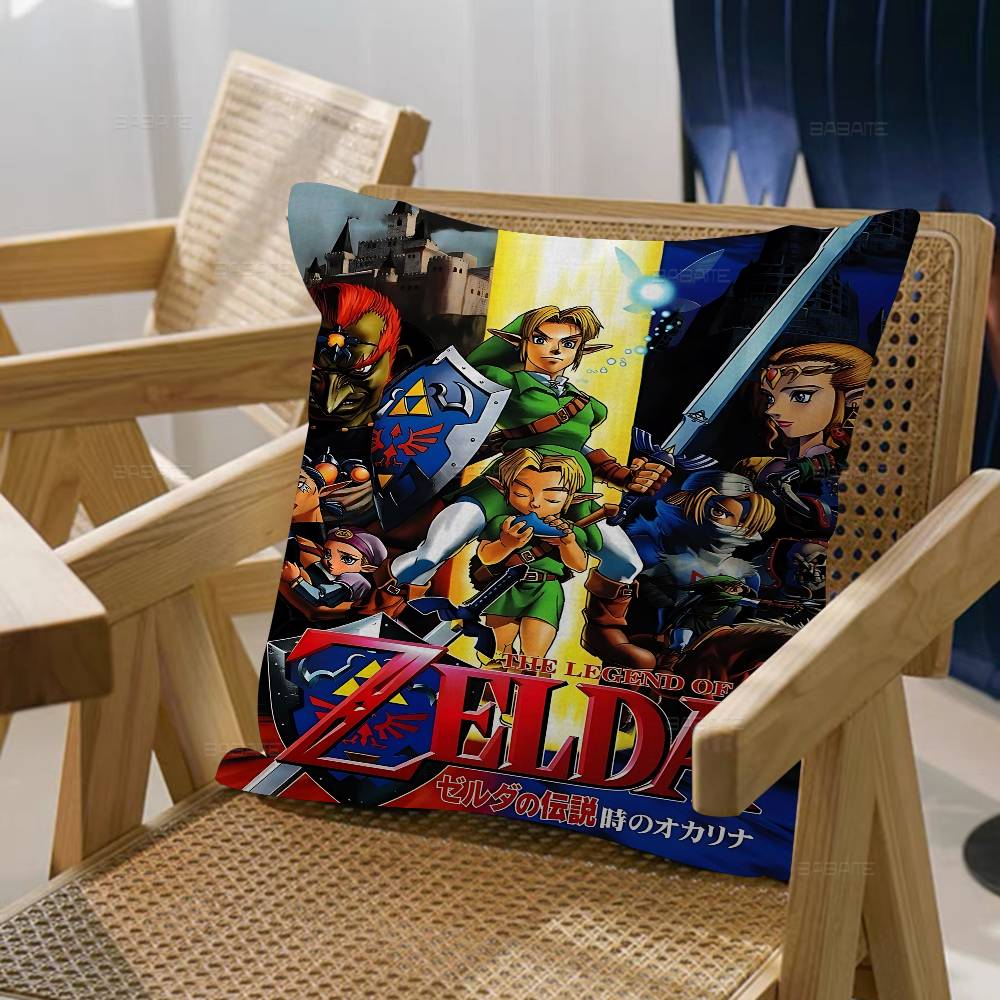 Game L-Legends Of The Z-Zelda Classic Movie Maple Design Cushion Cover Happy Autumn Harvest Decor Holiday Decorati Pillow Cover