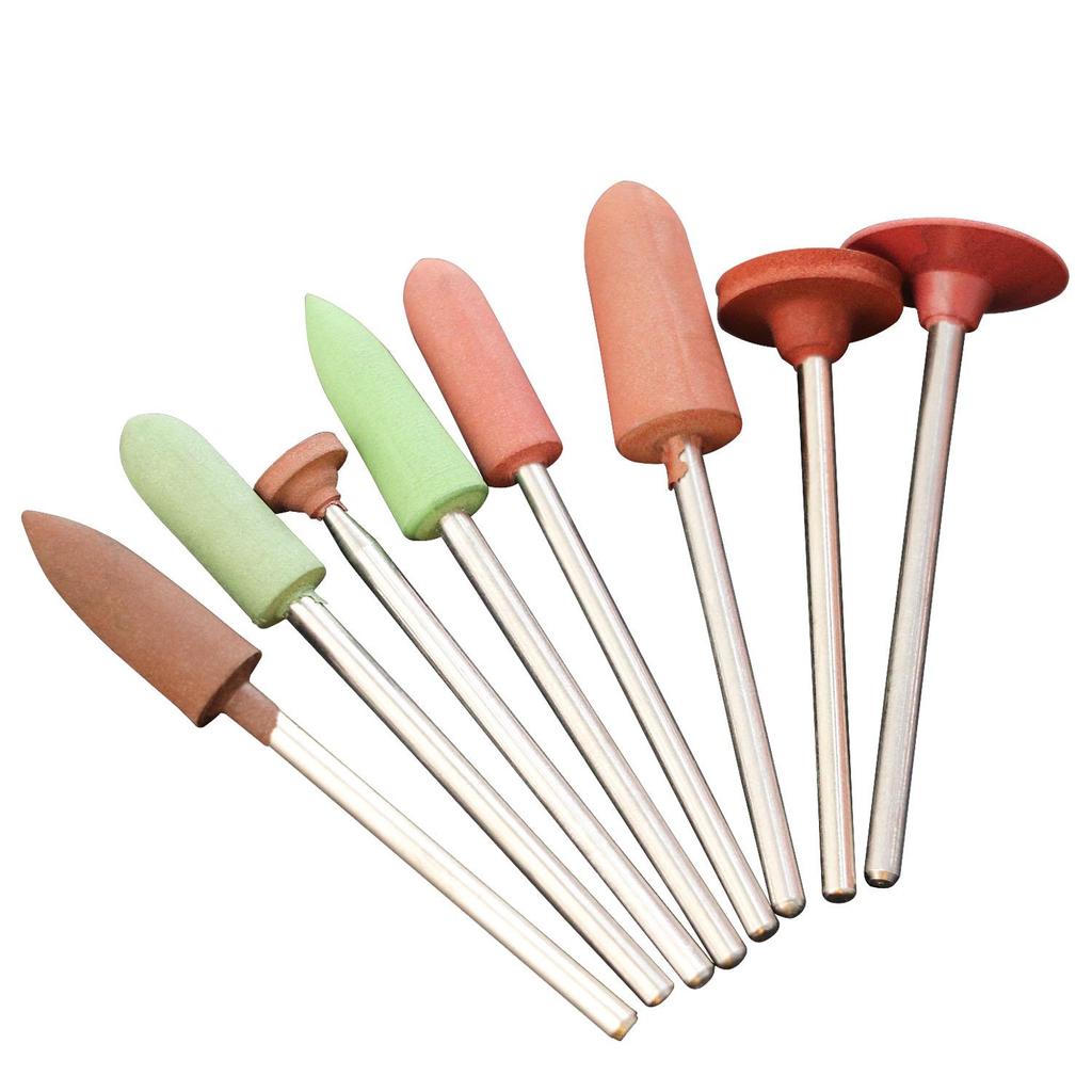 Полировальные насадки, шлифовальные полировальные шлифовальные круги, шлифовальные инструменты из кунжутной резины для вращающегося инструмента Dremel, набор аксессуаров, хвостовик 2,35 мм