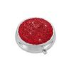 Diamond Blingbling Pill Box Портативная дорожная аптечка 5 см Круглый металлический органайзер для таблеток Мини-карманный чехол для таблеток Контейнер для планшета