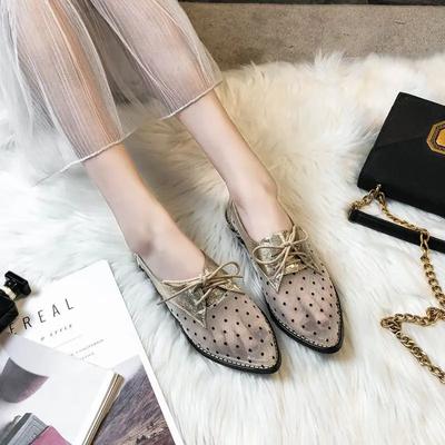 Женская летняя обувь, роскошная, элегантная, повседневная, вулканизированная, для женщин, тренд 2024 года, удобная, сетчатая, плоская, модная, на низком каблуке