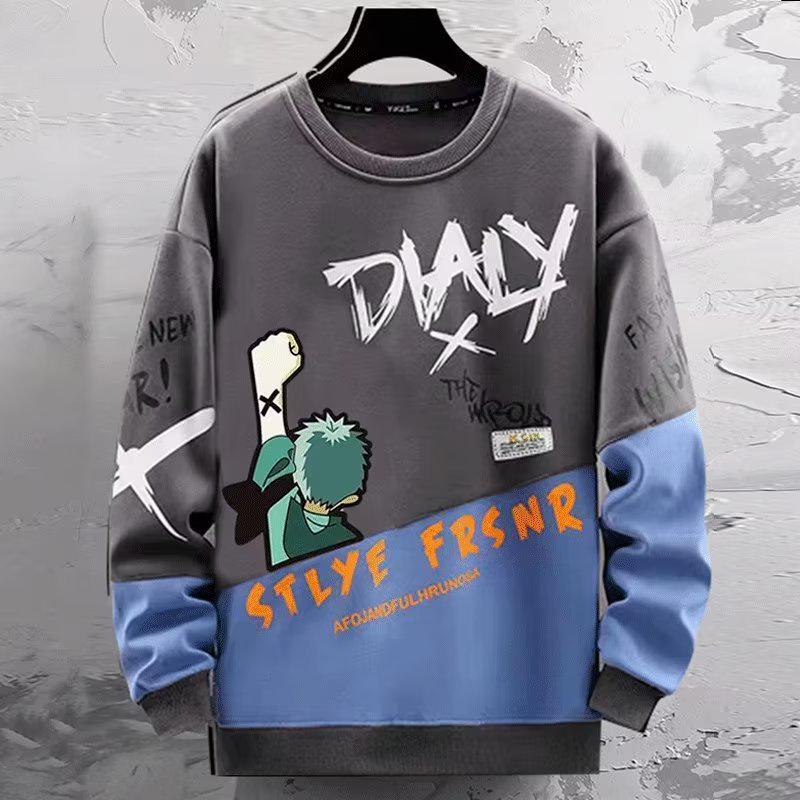 Мужская однотонная толстовка с капюшоном — уличная мода, длинный рукав, молодежный корейский стиль для весны, осени, зимы