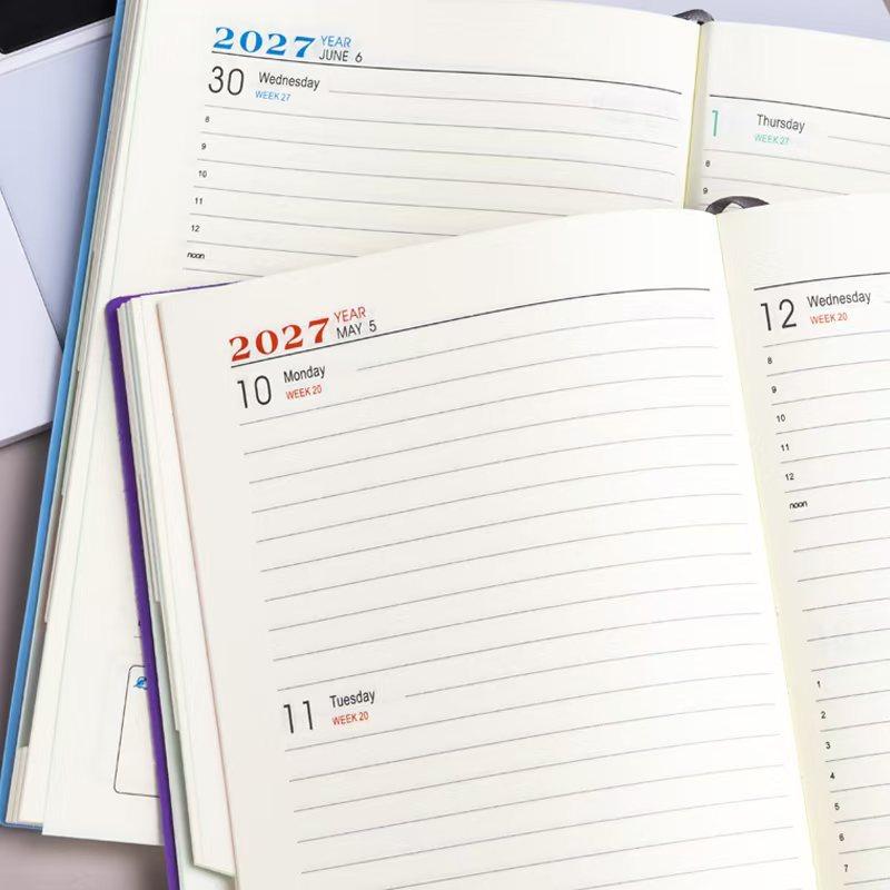 2027 Planner Efficiency Agenda Book Thick Paper Weekly Monthly Schedule Notebook for School Office Business Use