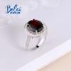 Серебряное кольцо с натуральным темным гранатом, овальное 10*12 мм, драгоценный камень, серебро 925 пробы, изысканные ювелирные изделия для женщин, повседневная одежда, подарок