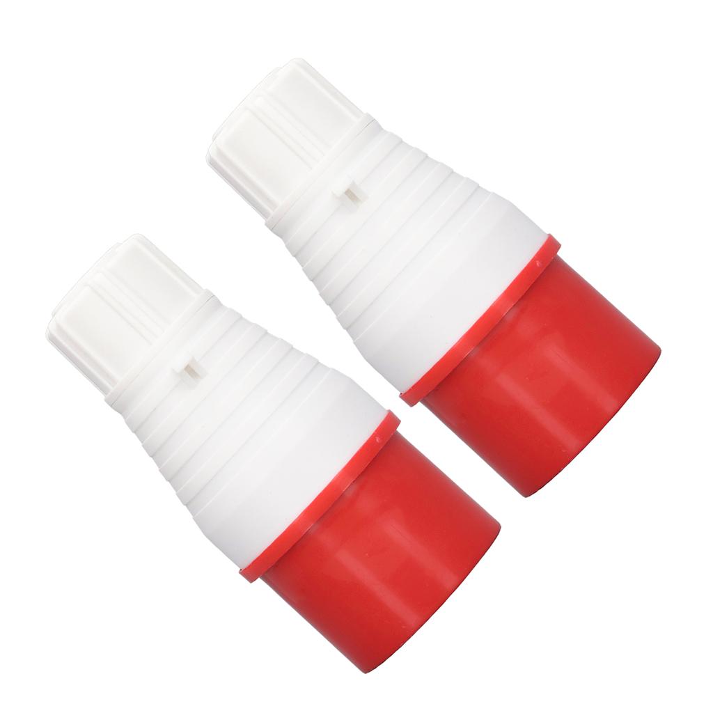 2Pcs Industrial Plug 5 Pin 32A IP44 Waterproof Replacement Sockets PP Brass 220?380V 240?415V