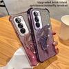 Glitter Shockproof Plating Quicksand Butterfly Phone Holder Case for OPPO Reno 14 14F 13 13F 12 12F 11 11F 10 Pro Silicone Cover