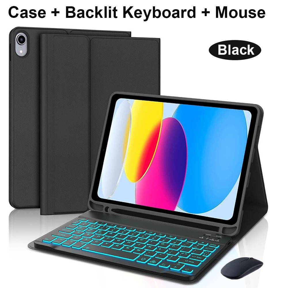 Case for iPad A16 11 Inch A3355 A3356 A3354,Bluetooth Keyboard cover for iPad 10th 10.9 Inch A2696 A2757 A2777 A3162