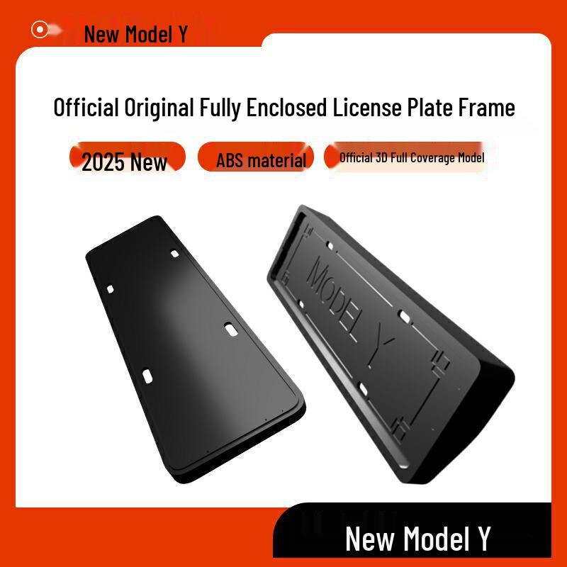 Совместимая рамка номерного знака для Tesla Model 3/Y/L - Полная защита, издание 2025 года.