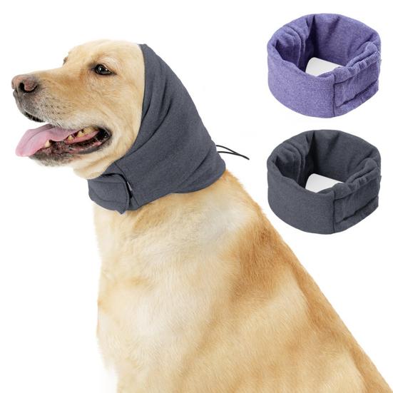 Собачьи наушники с застежкой-липучкой, регулируемые, мягкие, дышащие, однотонные, питомцу, шумозащитные, теплые, для груминга, чехлы для ушей