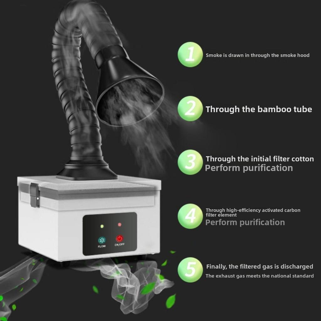 Soldering Fume Extractor Smoke Absorber Adjustable Arm Filter Purifier for Electronics Repair Workstation Lead-Free Solder Smoke