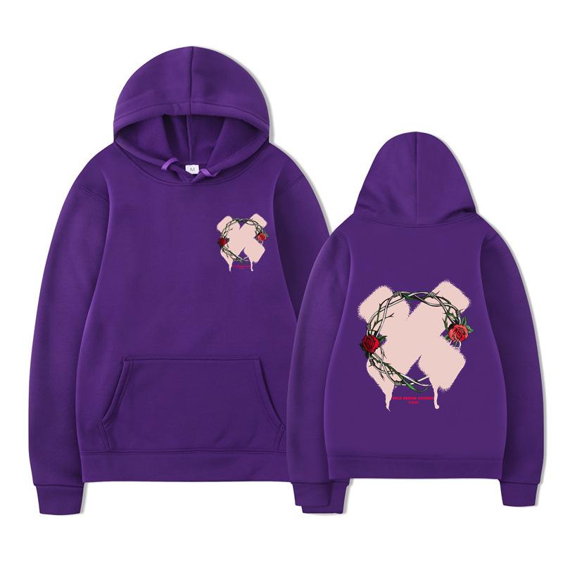 Autumn Winter Letter Print Men Hoodies Boys Harajuku Girls Hip Hop Pullover Fancy Music Gift Casual Loose Comfortable Sweatshirt