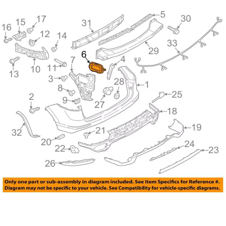 Rear Bumper Bracket 95850577110/95850577210 for 2011-2018 Porsche Cayenne