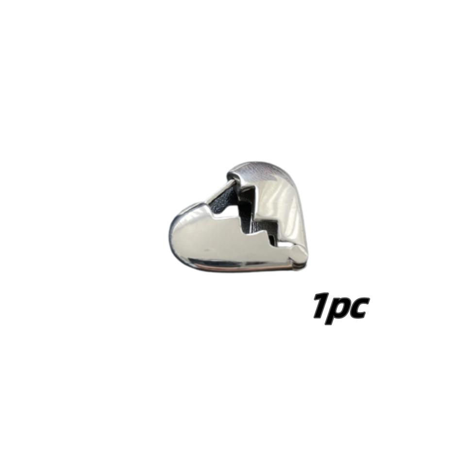 ANENJERY 1 шт. серьги-кольца в форме разбитого сердца для женщин, модные изысканные металлические серьги-обнимашки с геометрическим рисунком, ювелирные аксессуары