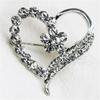Брошь из сплава со стразами и стразами, универсальная, изысканная, модная, женская, в форме сердца, корсаж, женская одежда, аксессуары