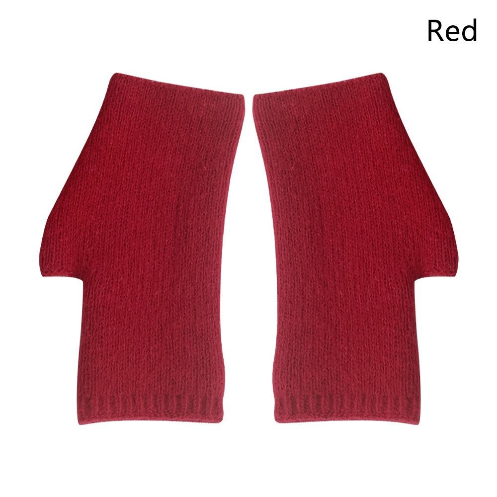 Защита для рук Кашемировые перчатки с открытыми пальцами Вязаные перчатки Митенки с половиной пальца Женские Девичьи