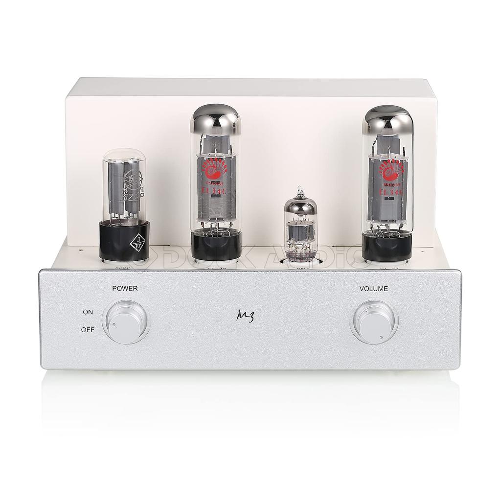 Nobsound Mini EL34 Vacuum Tube Amplifier Single End Class A Power Amplifier 8W X 2 Cannot Be Shipped by Mail Built-in Hi-Fi (Silver)