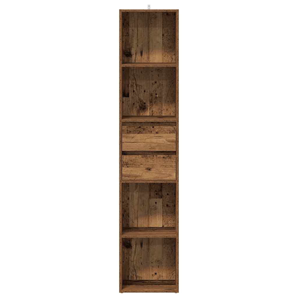 Bookshelf Vintage Wood Look 36 x 30 x 171 cm Engineered Wood