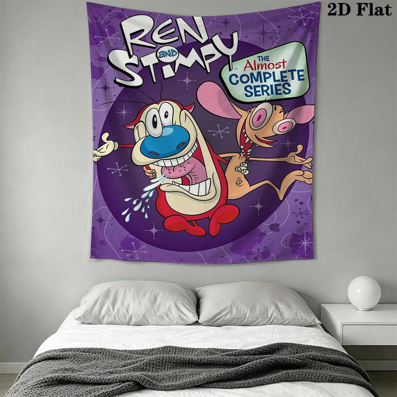 The Ren & Stimpy Show Pattern Home Decor Tapestry, Wall Hanging, Decorative RV Wall Cloth.XGT0914430