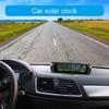Solar LCD Car Digital Clock With Date Week Time Inner Temperature Display Solar Charging Car Clock