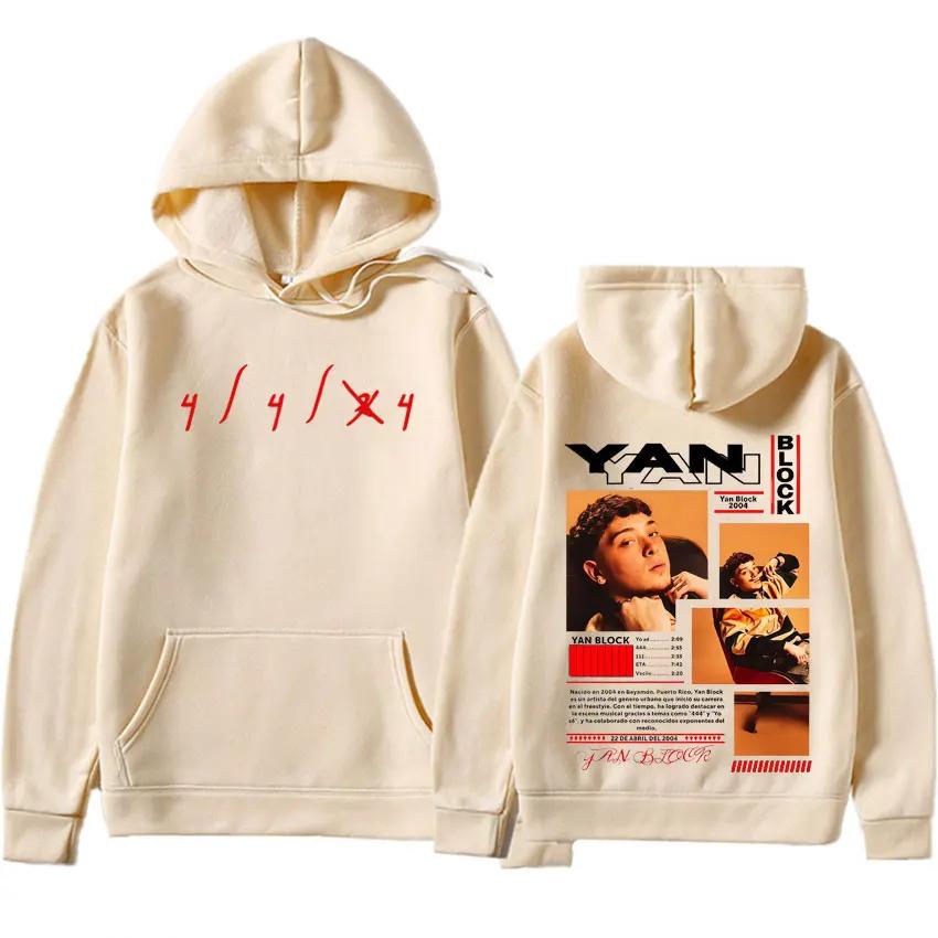 Yan Block Album Hoodie 2025 Graphics Print Gothic Oversized Clothing Pullovers Men's Hip Hop Trendy Aesthetic Casual Sweatshirts