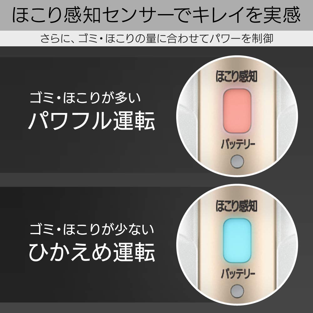 Iris Ohyama Cordless Stick Cleaner Vacuum Cleaner Power Head Lightweight 2WAY Paper Pack Type Champagne Gold Self-Propelled IC-SLDCP6