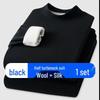 Cashmere Silk Half Turtleneck Thermal Underwear Set: German Fleece, Mid-Neck, Autumn Wear with Velvet, Thickened for Couples.