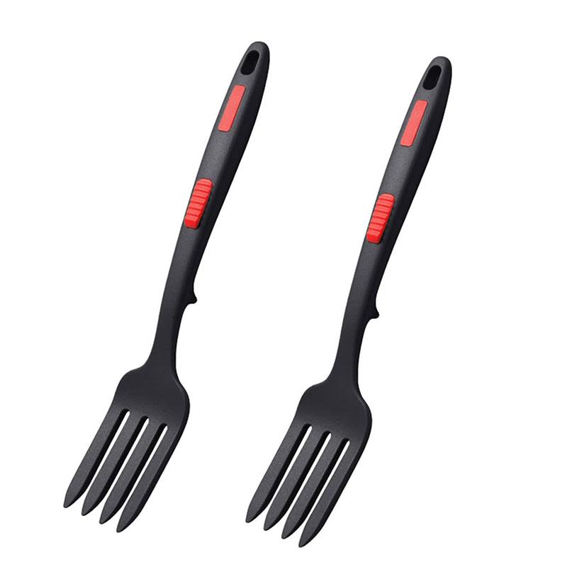 1/2pcs Silicone Flexible Cooking Forks Multifunctional Cooking Spaghetti Forks Kitchen Cooking Baking Stir Mix Serving Utensils