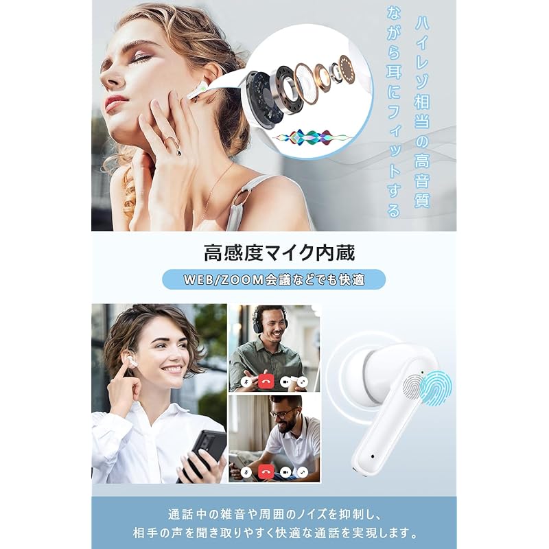 Наушники bluetooth беспроводные наушники bluetooth bluetooth наушники наушники LED дисплей дисплей До 48 часов воспроизведения CVC8.0/ENC/AAC шум