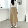 Весенне-осенняя женская юбка, юбка средней длины, свободная и тонкая женская полуюбка большого размера, индивидуальная полуюбка