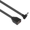 Плоский силиконовый OTG кабель-адаптер Type C на USB 2.0 для подключения флешек, кардридеров, мышей, клавиатур