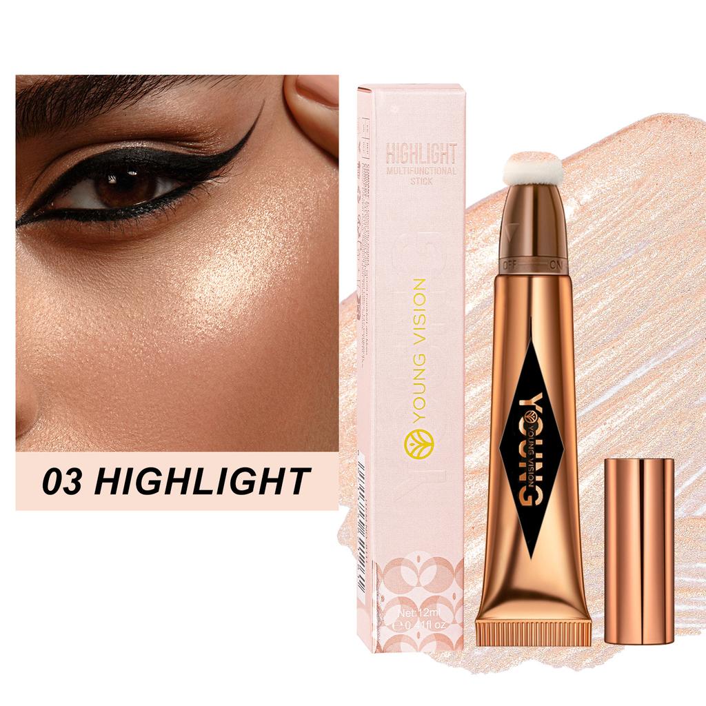 YOUNG VISION Air Cushion Blush Highlighter Stick Multi-Color Optional Waterproof and Sweat Proof Liquid Blush