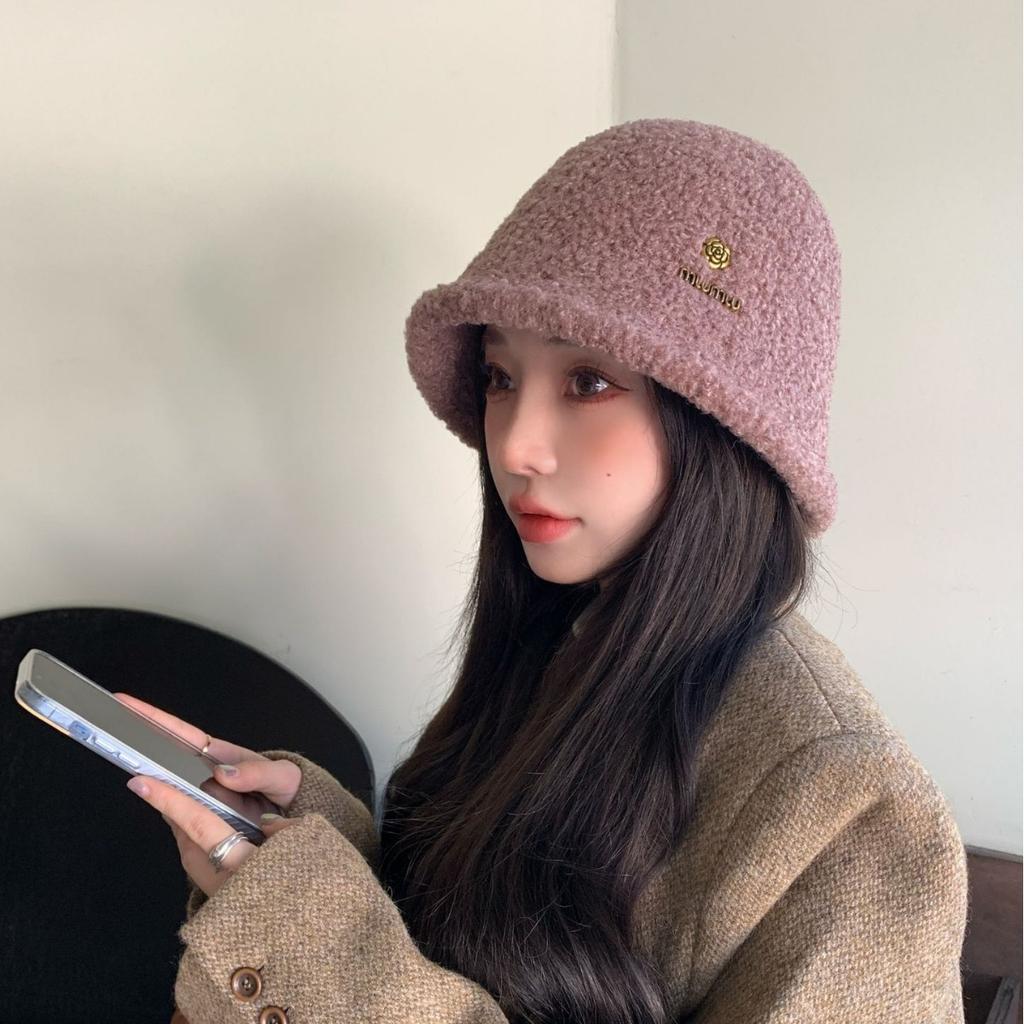 Осенне-зимняя новая шапка женская плюшевая панама однотонная универсальная зимняя термобельё шапка универсальная утолщённая