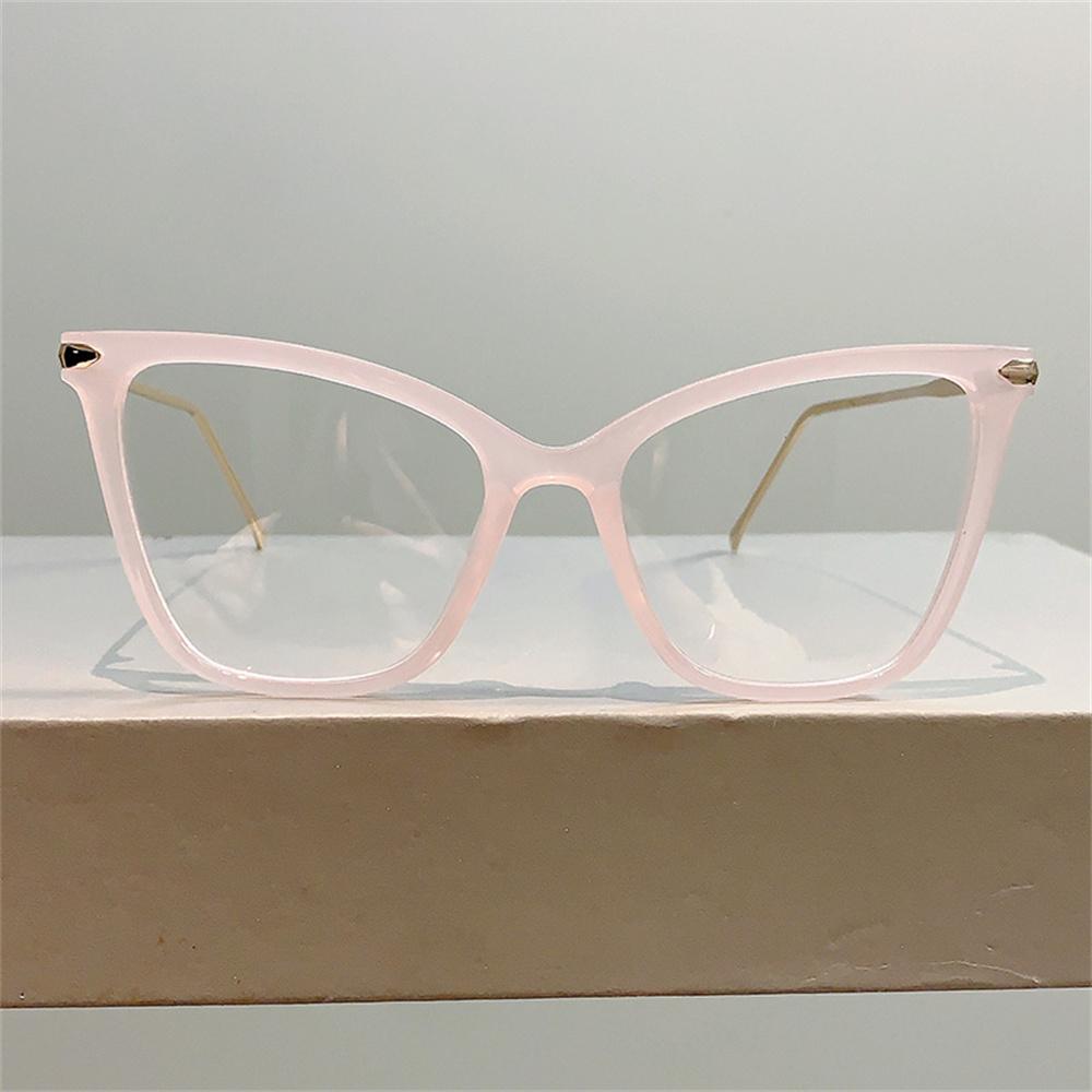 Винтажные очки «кошачий глаз», синий свет, блокирующие прозрачные очки, женские декоративные очки с плоским зеркалом, новинка лета