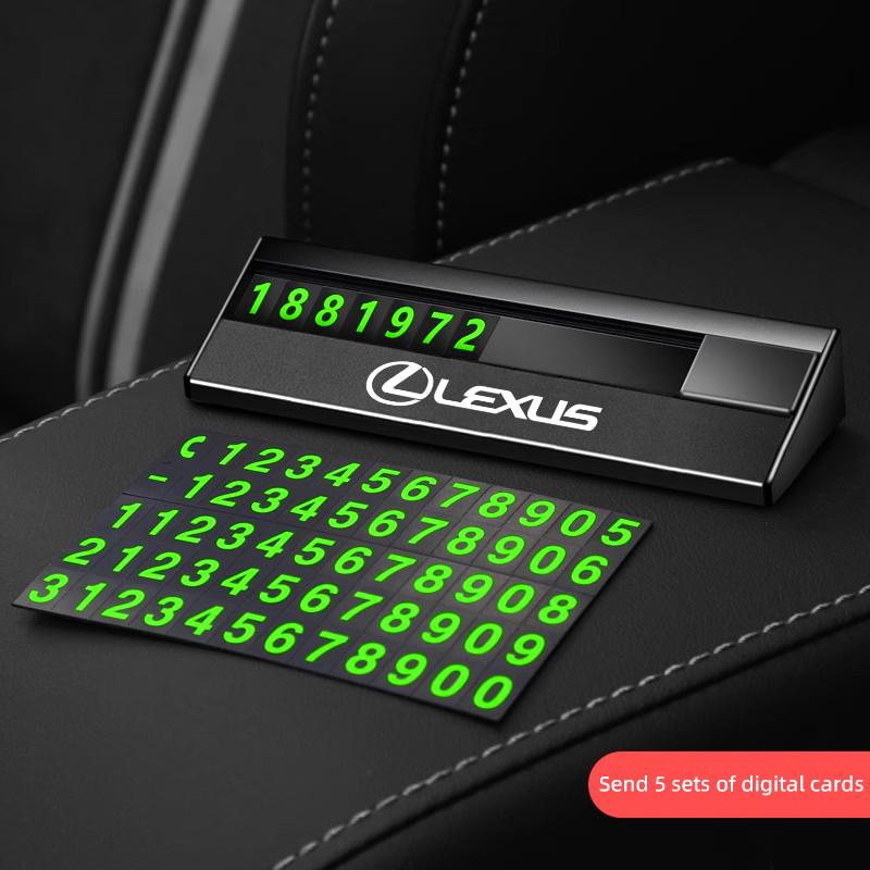 Car Temporary Parking Card Magnetic Phone Number Plate For Lexus F-SPORT ES RX NX LS UX LM LX GX LC RZ IS CT GS RC HS SC TX LBXLY8