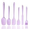 Набор из 6 силиконовых лопаток с антипригарным покрытием, термостойких, лопаток для крема, скребков, ложек, кистей, с сердцевиной из нержавеющей стали, кухонных принадлежностей