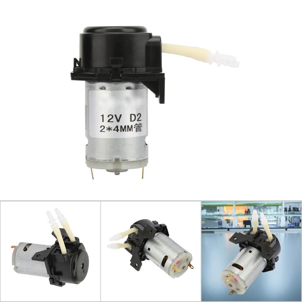 D-2 2*4mm 12V Peristaltic Liquid Pump Dosing Pump for Laboratory Analytic(Green)