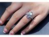 Кольцо Cao Shi Rainbow Gemstone Square Ring - имитация топаза в европейском и американском стиле для женщин