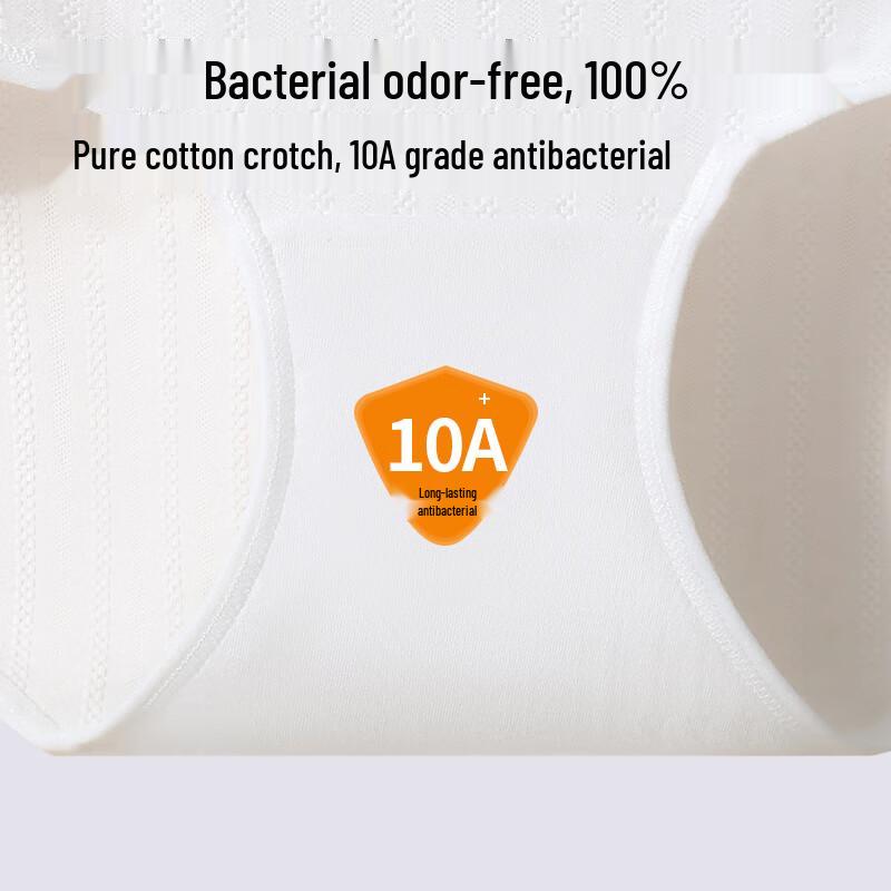 Women's Plus Size High-Waist Antibacterial Cotton Briefs