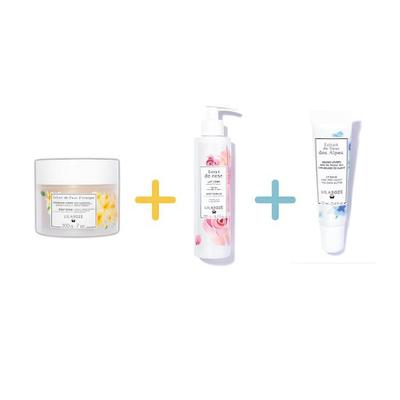 Lilaroze Paris Pack Eau Micellaire Extrait de Rose Nettoie et Démaquille Bio + Gel Mains Nettoyant Extrait de Fleur d'Oranger + Crèm