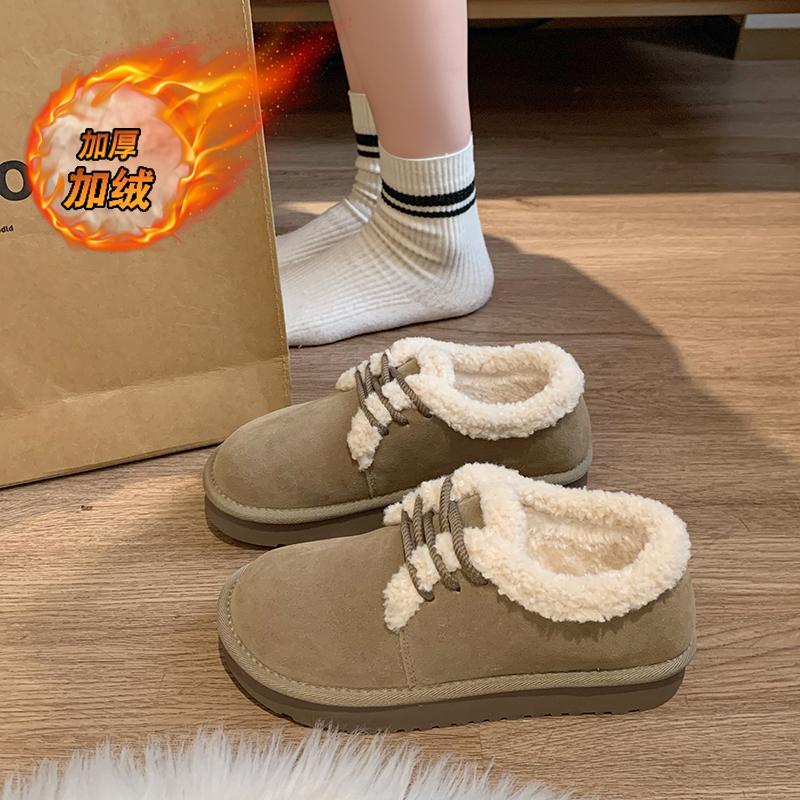 CRLAYDK Модные женские теплые зимние сапоги из замши с подкладкой из овчины, уличная обувь для ходьбы, удобные короткие ботильоны для леди